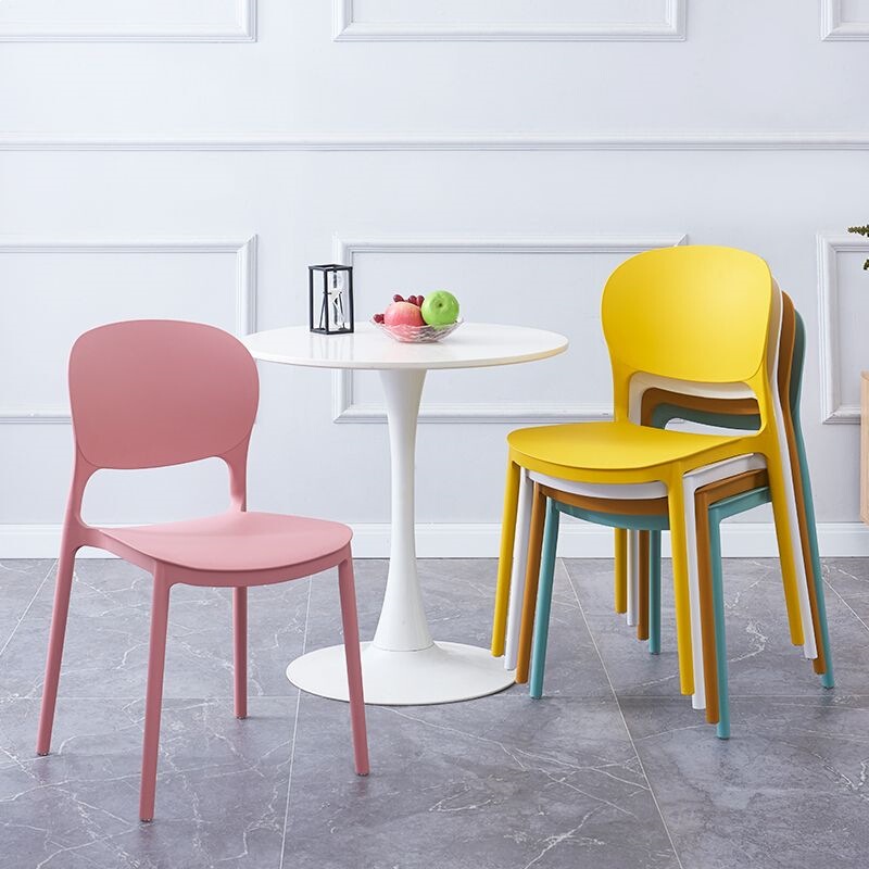 Modern Household Plastic Chair, Simple and Creative, Adult Dining Table Stool, Trendy Lazy Backrest Chair, Nordic Leisure Chair Modern Household Plastic Chair, Simple and Creative, Adult Dining Table Stool, Trendy Lazy Backrest Chair, Nordic Leisure Chair