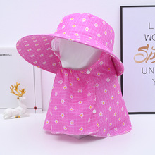 大帽檐防晒遮阳帽春夏中老年女士干农活遮脸护颈太阳帽采茶披肩帽