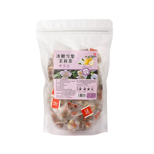 冰糖雪梨茉莉茶 三角包组合茶冲水红枣枸杞代用花草茶250g量贩装