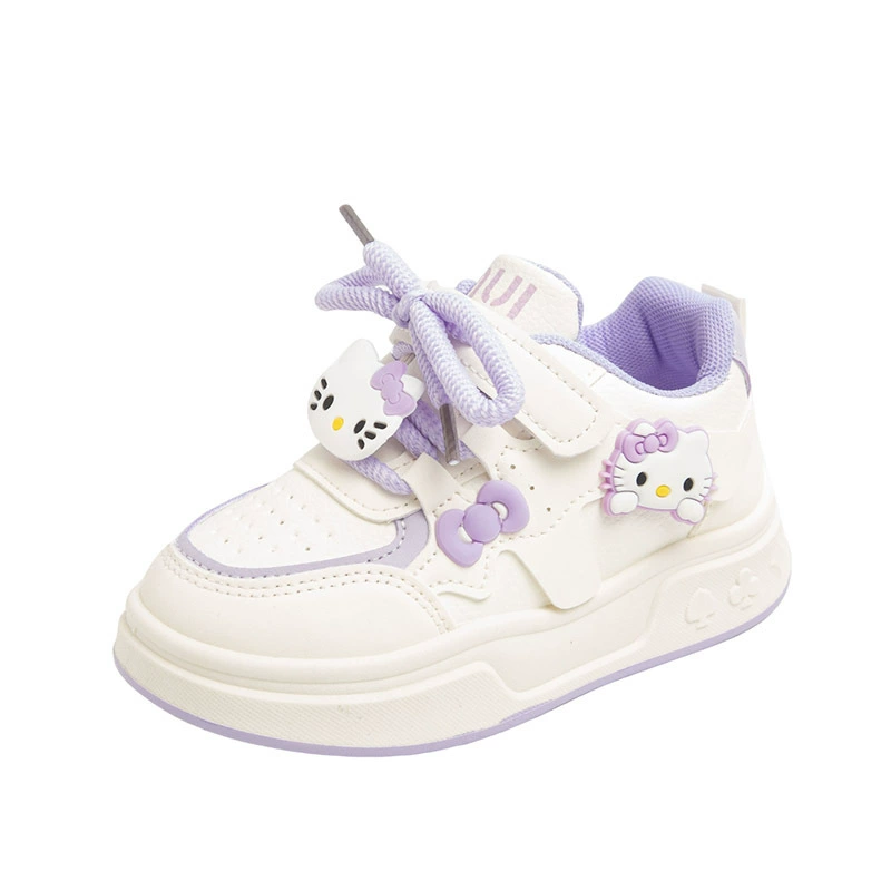 Children's fashionable sneakers, non-slip white shoes with velcro for leisure, footwear, autumn, city style, soft sole