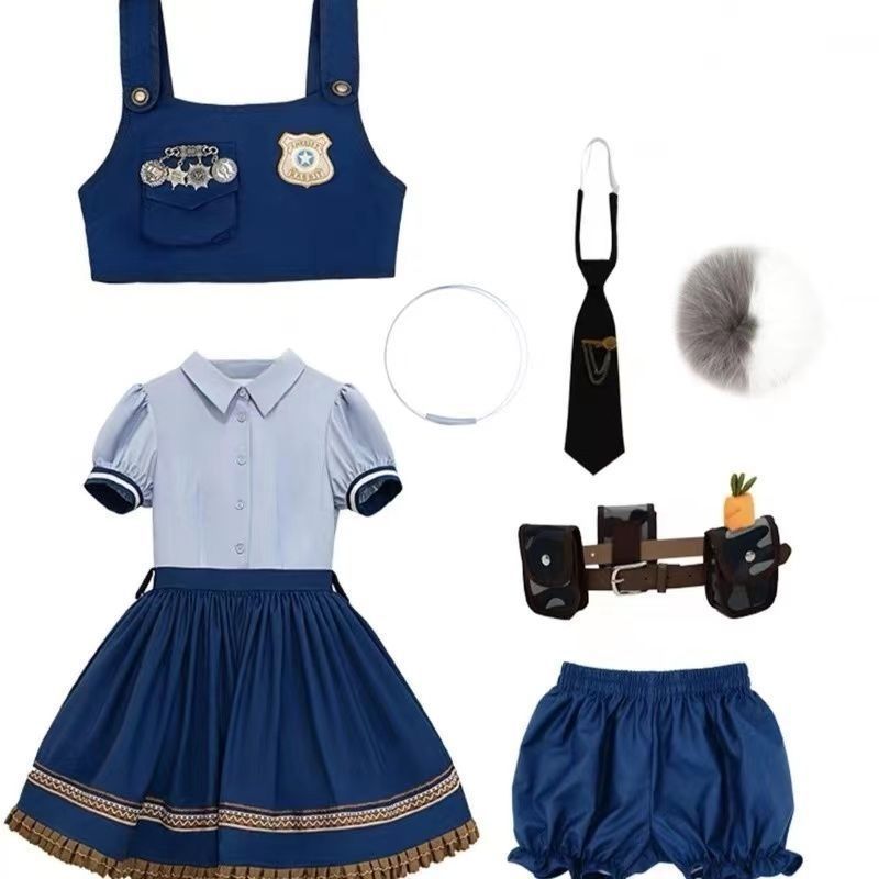 반팔 정장 스커트 [모자 없음]