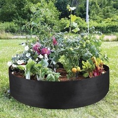 クロスボーダーフェルト円形植物袋植木鉢不織布栽培桶野菜花卉フェルト植物成長栽培袋