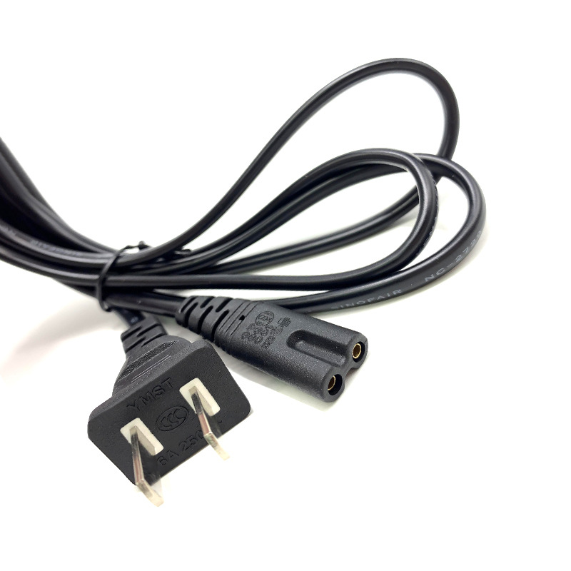 兩項插頭線兩芯國標8字尾 2芯電源線檯燈線 兩腳 八字尾 1.5米