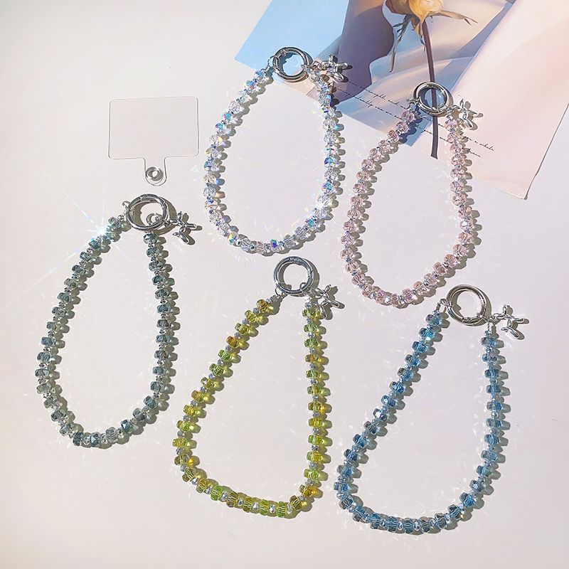 [Original] Crystal wheel bead pendant phone chain for phone cases, bags, CCD chain decoration with clips.