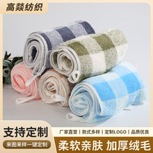新款星空格经编珊瑚绒复古毛巾柔软情侣款加厚速干浴巾款式多样