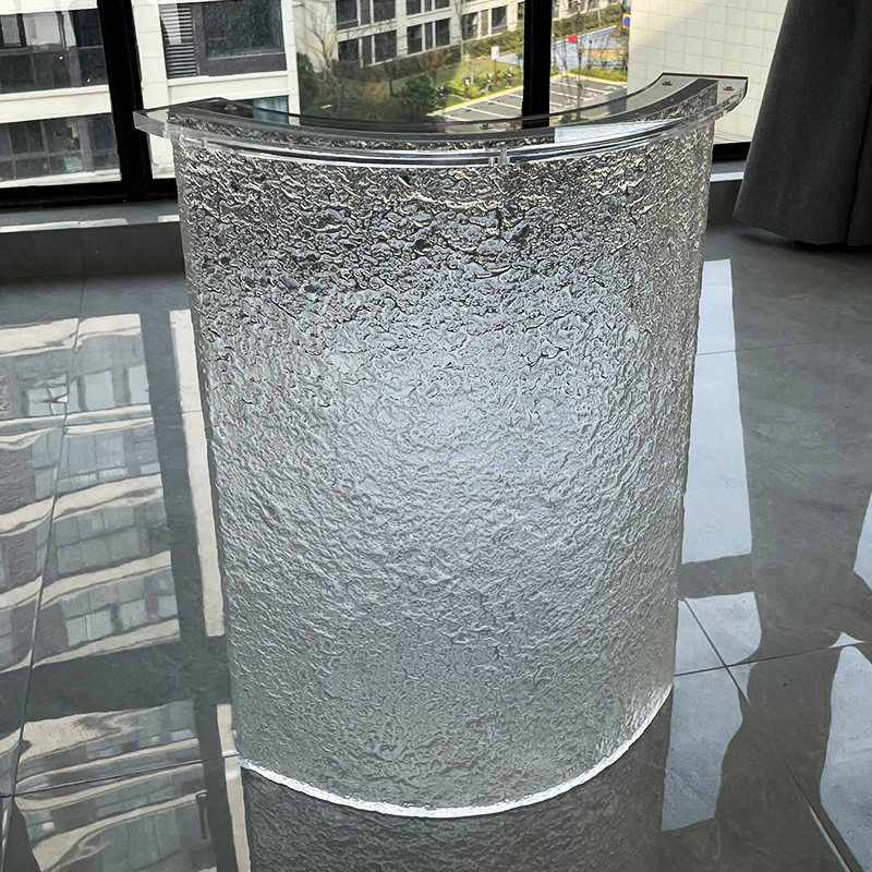 アクリルのテーブルの足は足の円弧の島の台のテレビのテーブルの足のテーブルのテーブルの岩板の支柱の茶のいくつかの石の紋様のテーブルの角を支えます。|undefined