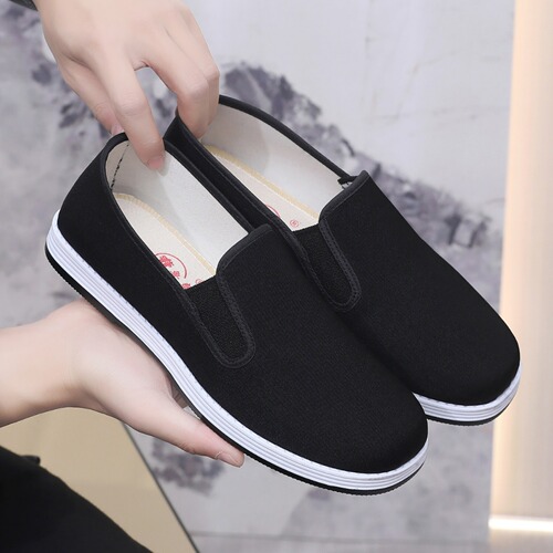 Lutai Old Beijing Cloth Shoes Work Shoes Men's One-Piece Shoes, Thick Insole Cloth Shoes Men's Casual Old Cloth Shoes