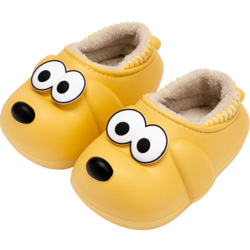Happy Mary Children's Autumn and Winter Cotton Shoes Warm and Waterproof Plus Velvet Bags and Baby Indoor Wool Slippers Home Cotton Shoes