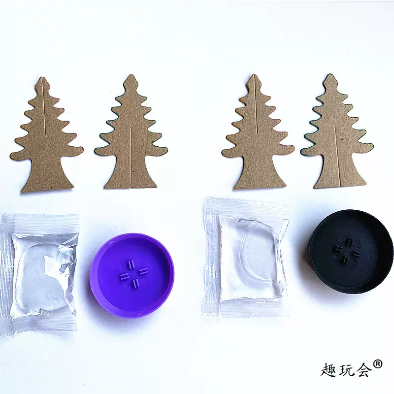 减压DIY玩具趣味探索 科学小实验魔法树纸树会开花结晶圣诞树活动
