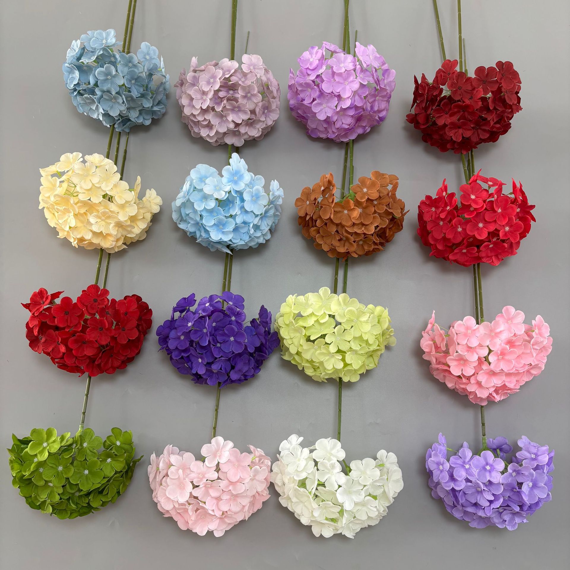 72 Pieces of 5-Pointed Hydrangea Wedding Ceremony Stage Layout Silk Flower Ornaments Decorative Multi-Headed Fake Flower Road Guide Arch Fake Flowers