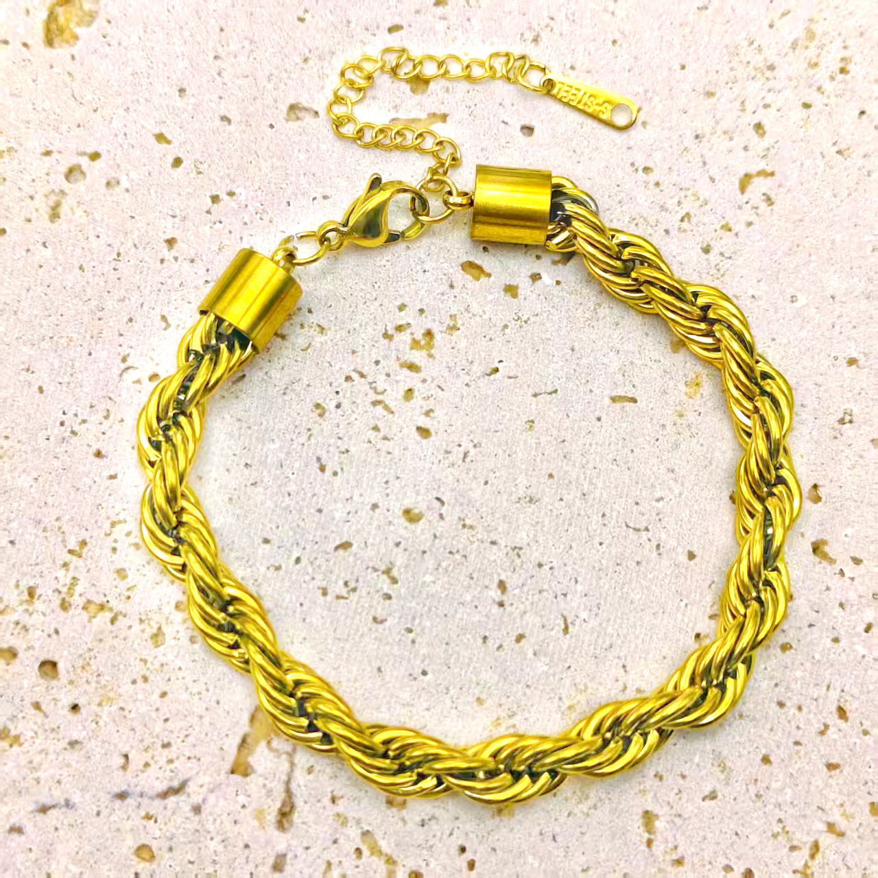 European and American Cross-Border Punk Wholesale European and American Bracelets Cold Style Personalized Geometric Twist Set Bracelet Bracelet