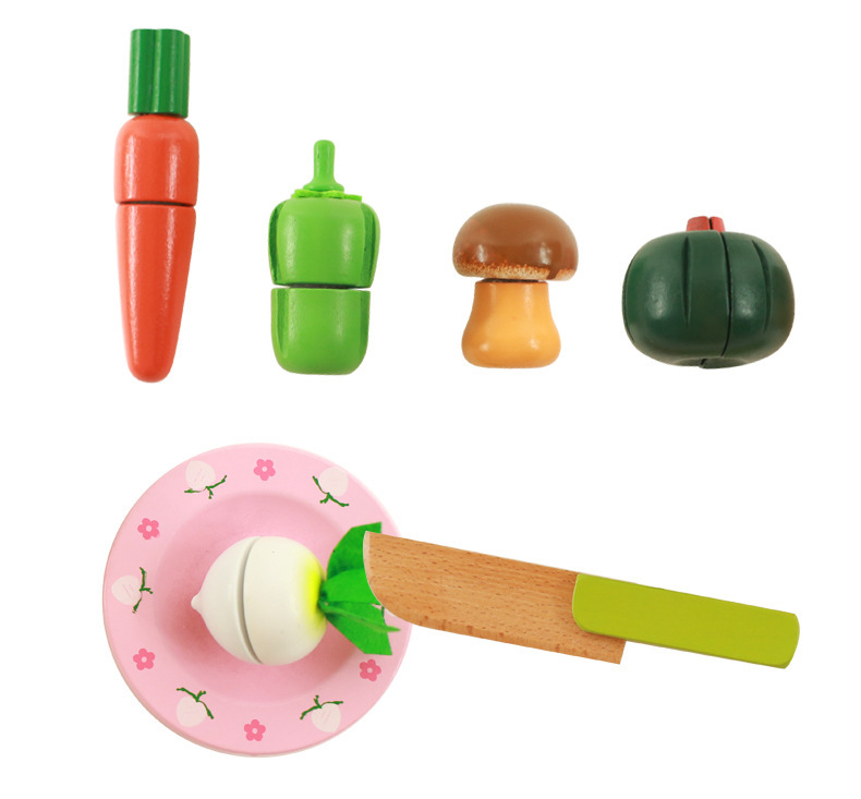 儿童过家家蔬菜水果切切乐木制果蔬切切看女孩益智早教趣味玩具详情图11