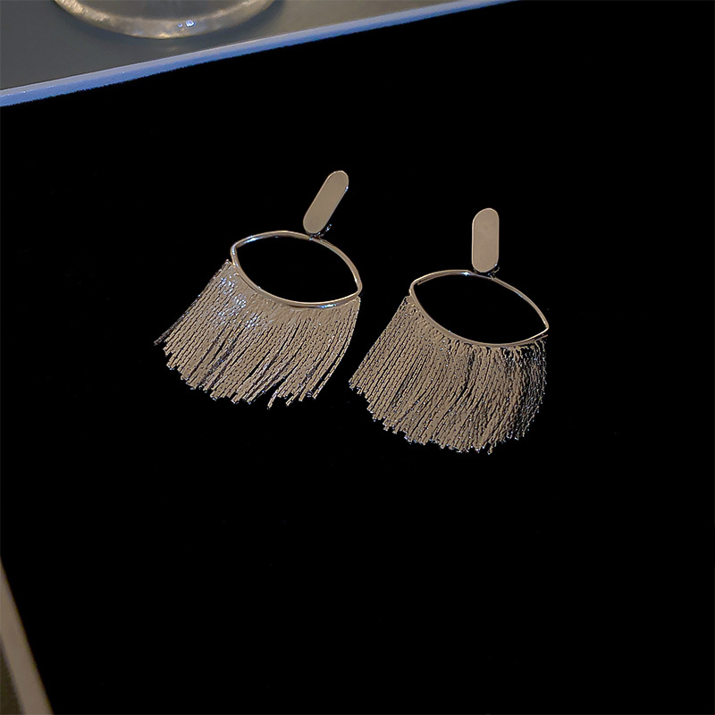 Simple Style Geometric Tassel Copper Plating Earrings 1 Pair