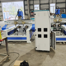 6090双头立体圆雕雕刻机 工艺品罗马柱雕像佛头面具木工雕刻机