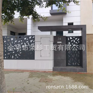 CNC Door Panel Entry Door Decoration Building Safety Fence Guardrail Laser Cutting Railing Metal Screen Partition