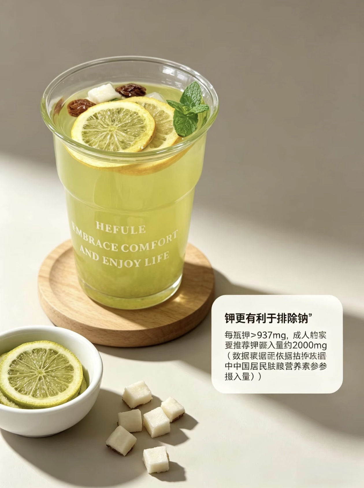 Matcha Coconut Lemon Amla Fruit Tea Cold Brew 90g Bag with 5 Sample Packs in use