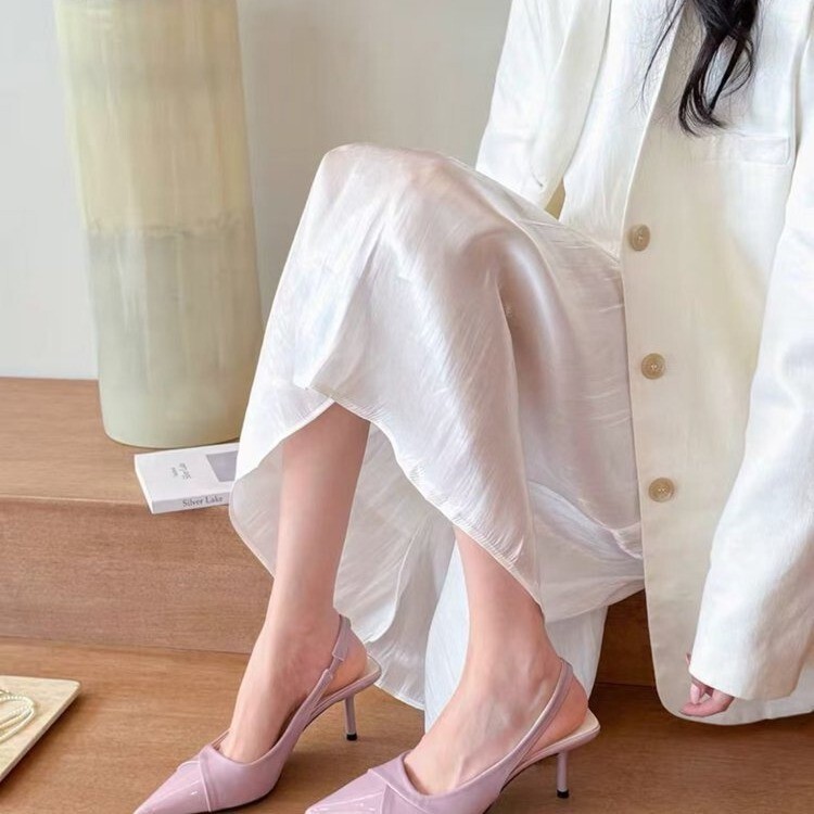 2026 New Model Pink Matte Leather Patchwork Stiletto Sandals, Versatile and Elegant, Make Your Legs Look Longer, with a Gentle Korean Style 2026 New Model Pink Matte Leather Patchwork Stiletto Sandals, Versatile and Elegant, Make Your Legs Look Longer, with a Gentle Korean Style