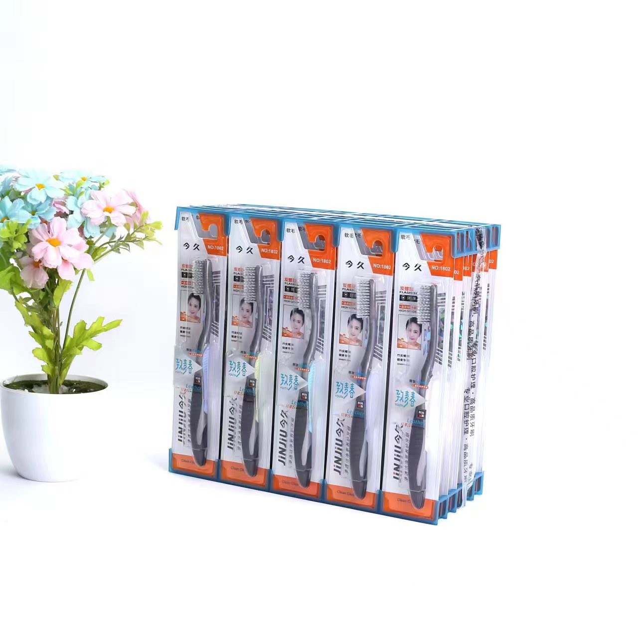 46 tipos de cepillo de dientes - 4 cepillo de dientes de pelo suave para adultos de alta calidad estudiantes de pelo fino decoración doméstica Yiwu productos al por mayor
