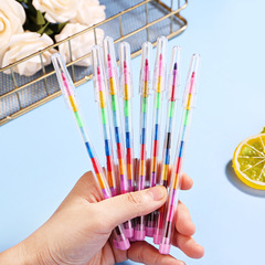 クリエイティブ積み木塗装クレヨン11色円形クレヨン油絵棒カラーペンカラー学生文房具賞品卸売り
