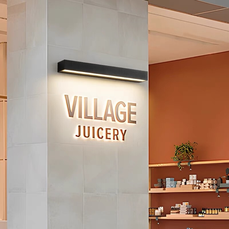 Cross-border outdoor long wall lamp waterproof Villa courtyard exterior wall lamp outdoor wall lamp balcony terrace signboard wall washing lamp