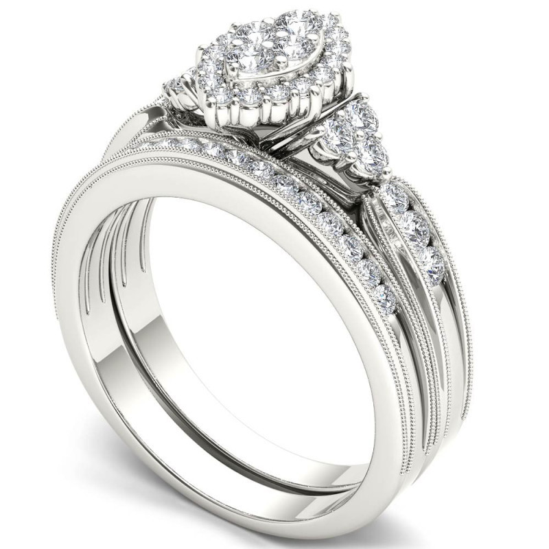 Stackable Minimalist Ring Set With Cubic Zirconia For Women_voghion.com