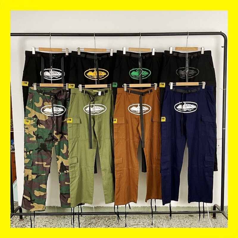 24S Cross-border European and American Fashion Brand Alcatraz Island Multi-Pocket Elite Casual Covers High Street Pants for Men and Women Couple 24S Cross-border European and American Fashion Brand Alcatraz Island Multi-Pocket Elite Casual Covers High Street Pants for Men and Women Couple