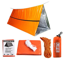 厂家批发可反复使用耐撕扯 户外野营便携PE新款橙色应急急救帐篷