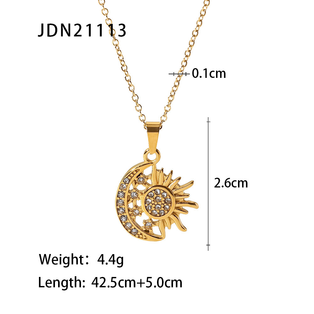 Modern Style Heart Shape Stainless Steel Plating Chain Pendant Necklace display picture 8