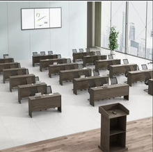会议桌简约办公家具演讲主席台自习长条培训桌双人学生课桌椅组合