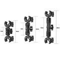 适用gopro/360onersx2x3运动相机摩托车自拍杆双头夹球头大力夹
