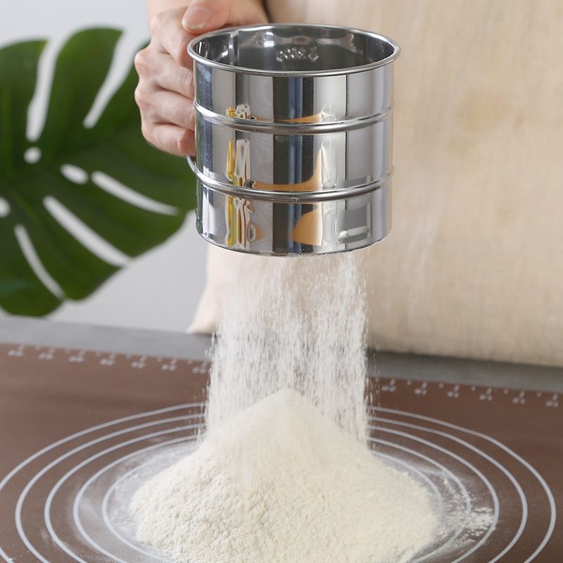 手持筛网杯式面粉筛半自动糖粉筛不锈钢箩面筛超细筛子烘焙套家用