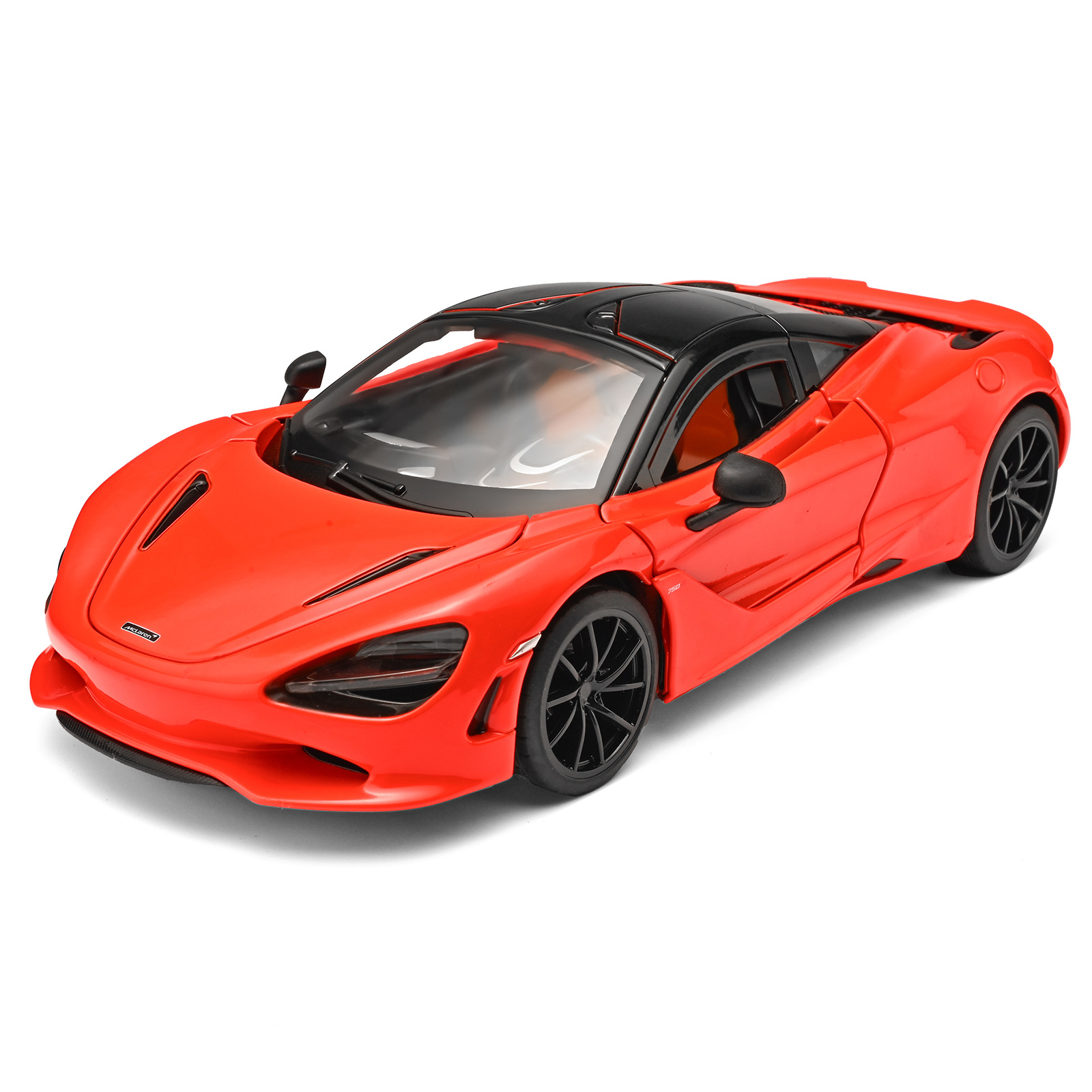 Auténtico autorizado 1: 18 modelo de coche deportivo de aleación McKay 750S simulación de inercia deslizamiento juguete regalo de cumpleaños para niños