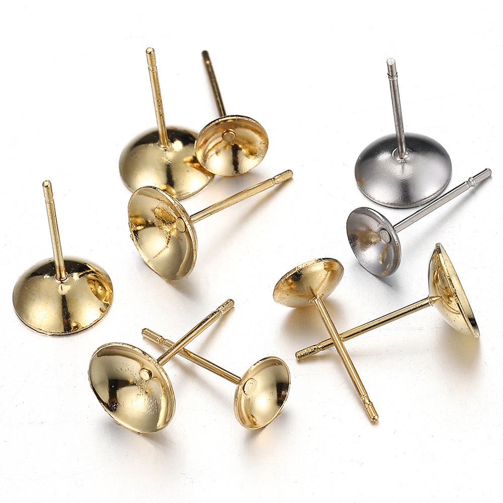 Earrings stainless steel from pearl