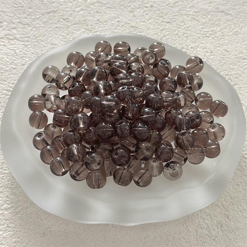 0.5kg パック 8 ミリメートルソリッドカラーアイス透明高白色透明ガラスビーズ diy 手作りビーズブレスレットネックレスアクセサリー|undefined