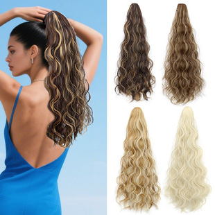 Ponytail Short Ponytail Wig for Women, Corn Perm Trendy High Ponytail, Pear Blossom Curly Fake Ponytail, Summer Claw Clip Curly Braid