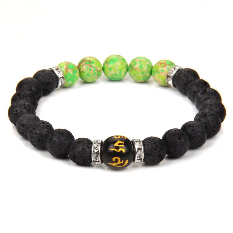 Volcanic Silver + Green Imperial Stone