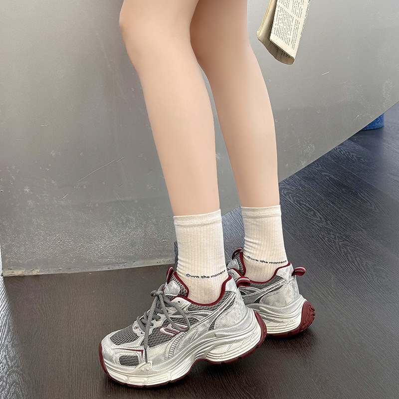 厚底老爹鞋女2025新款秋季透气跑步运动鞋女款休闲百搭鞋女轻便潮|undefined