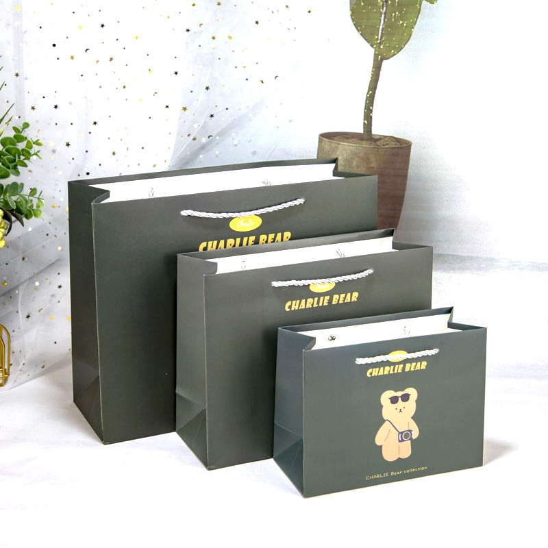 Dibujos animados simple lindo pequeño tamaño grande Día DE LA Madre caja de regalo de cumpleaños para niños bolsa de papel de embalaje portátil
