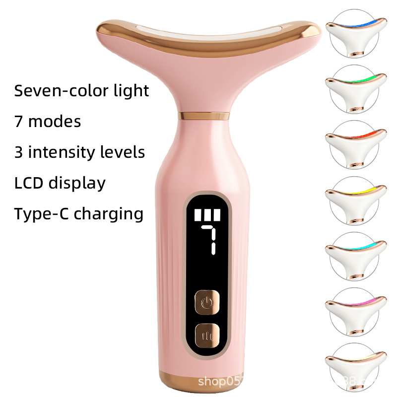 Nuevo dispositivo eléctrico transfronterizo de belleza de cuello, dispositivo de belleza de calentamiento de temperatura constante, masajeador de cuidado facial para el cuello image 10
