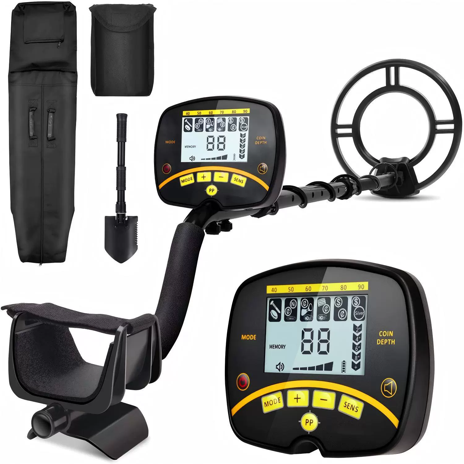 Трансграничный популярный подземный детектор сокровищ GC-1075, ручной металлоискатель для золота, серебряного доллара и медной монеты с высокой точностью