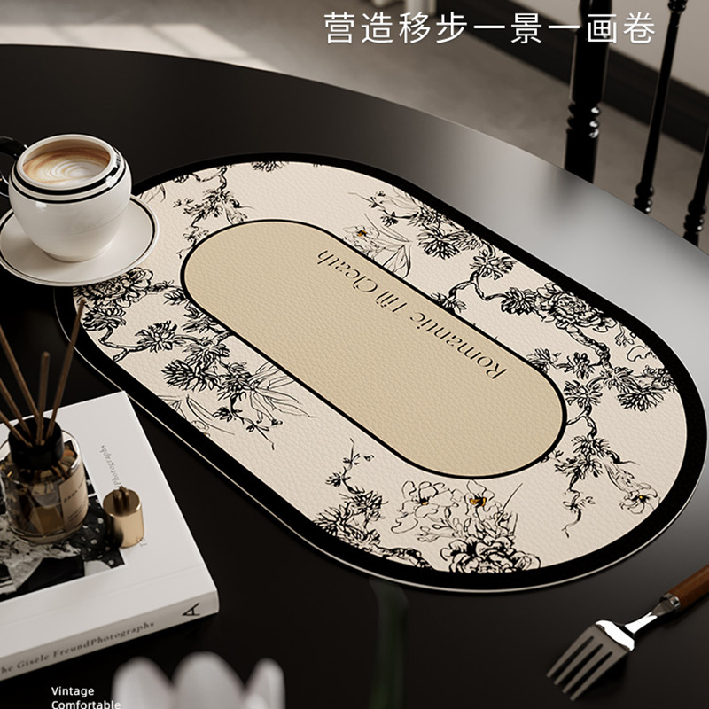 Alfombrilla de mesa de lujo ligera, cafetera impermeable y a prueba de aceite, alfombrilla de mesa desechable, encimera de cocina, alfombrilla de almuerzo aislada, hogar image 4