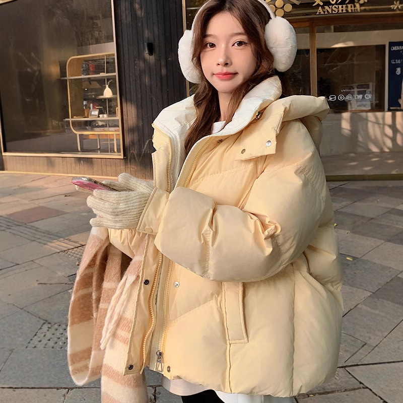 Duck Duck Short down Jacket for Women 2025 Winter New Loose Thickeneded Cold-Resistant Small White Duck down Jacket