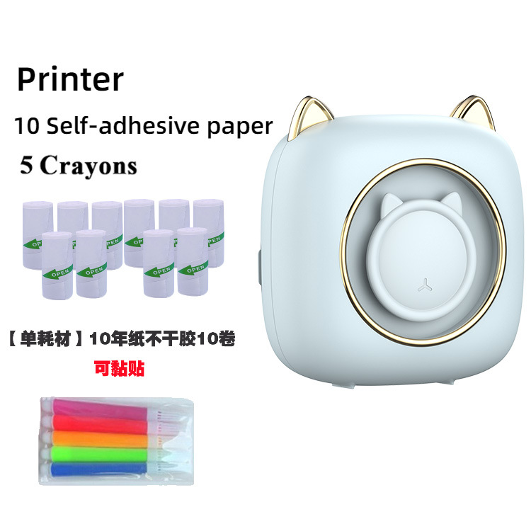 Nuevo C23 siete colores atmósfera respiración luz lámpara de escritorio mini portátil inalámbrico pregunta incorrecta impresora térmica de fotos