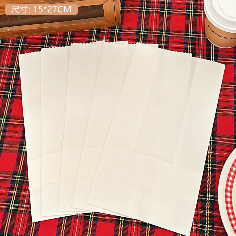 Bolsa de papel de comida de tienda de té de leche Bolsa de embalaje Kraft bolsa de hamburguesa a prueba de aceite desechable bolsa de almacenamiento de ins