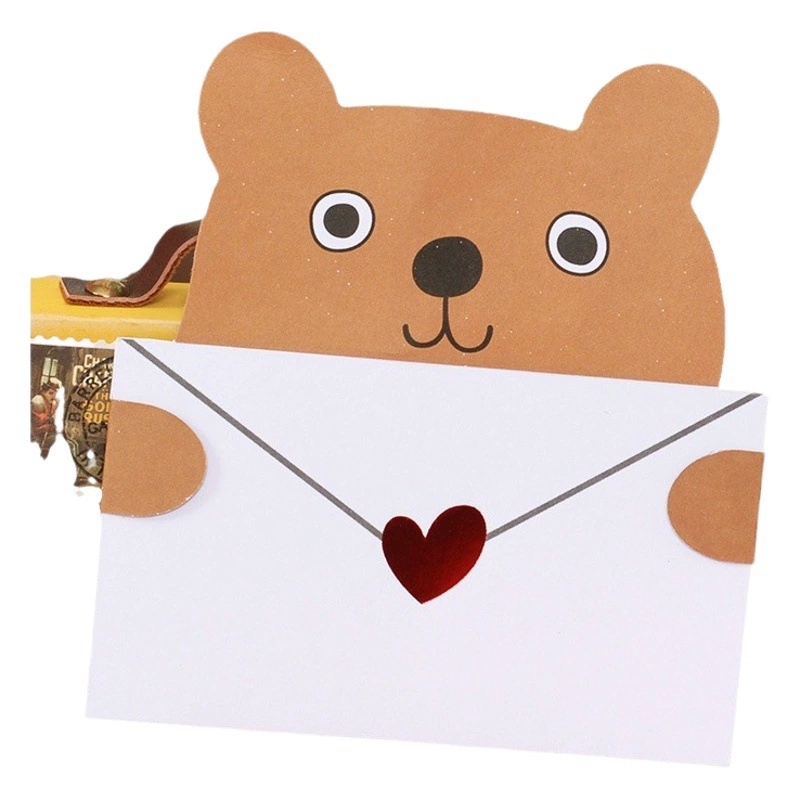 Yinuo подбирает ветер корейский мини-универсальный поздравительная открытка День учителя ребенка благословение маленькая открытка животное ребенка поздравительная открытка