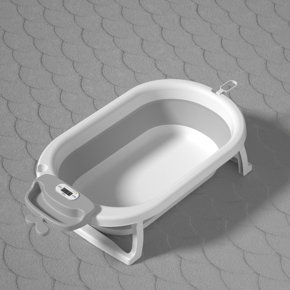 bañera para bebés bañera plegable para bebés se puede sentar y acostar bañera sensible a la temperatura grande artículos para niños recién nacidos