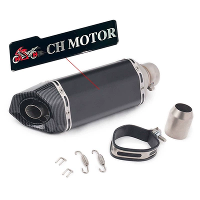 Motorcycles and Scooters, Suitable for | Exhaust pipe - g-small-hexagonal-round-tail-black