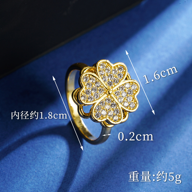 Nuevos productos ins tetrahedra Hao con diamantes populares collares anillo conjunto pendientes de oro vietnamita aleación de cobre preservación de color