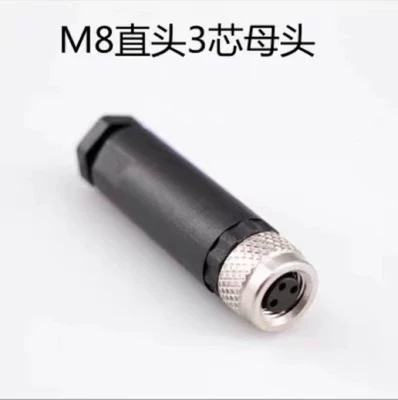 M8 straight 3 core female