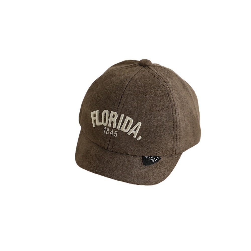 Sombreros infantiles primavera y otoño para hombres de piel de ciervo moda otoño y invierno para niños gorras de lengua corta gorras de béisbol para niños